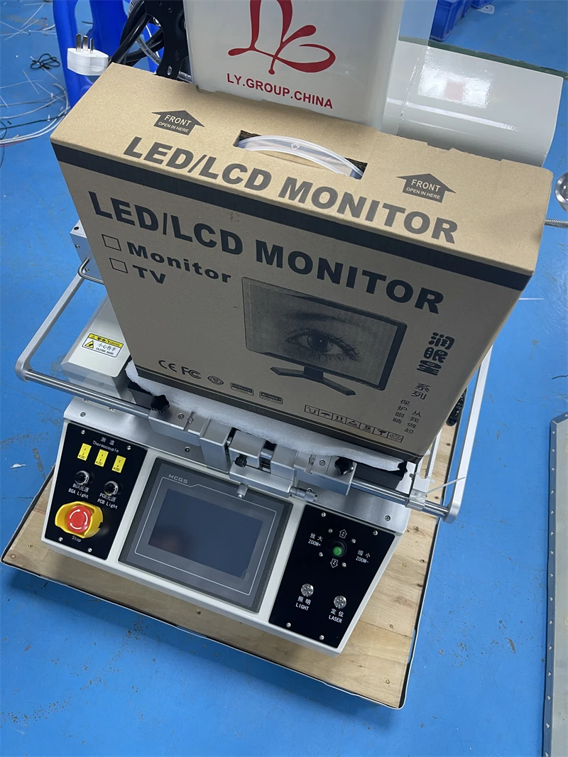 G700C Hot Air 3 Zones Optical Align BGA Rework Station G700 Solder With Auto Feeding XY 2 axis Moving Motor Control Align Camera