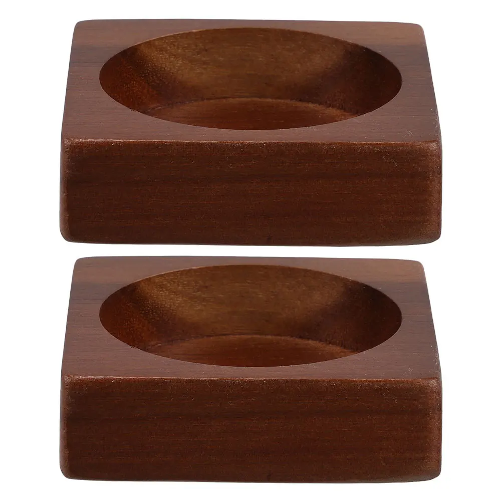 

2Pcs Wood Grinder Tray Base Rustic Kitchen Salt Pepper Shakers Holder Storage Organizer Wood Tray for Kitchen Counter