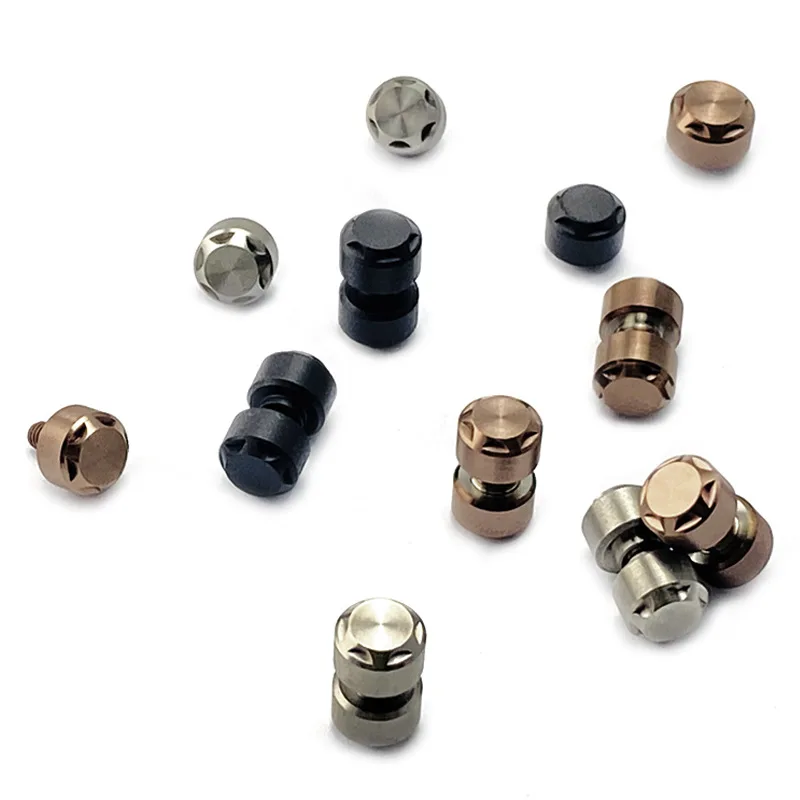 

3 Colors CNC Folding Knife Titanium Thumb Pushed Button Screws Disc Stud Rivet DIY Making Accessories Fits for 4MM Hole Size