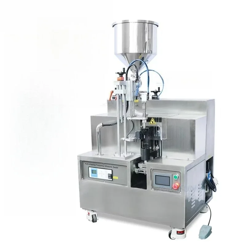 Semi Automatic Plastic Toothpaste Cosmetics Cream Lipgloss Ointment Honey Gels Tube Filling and Sealing Machine