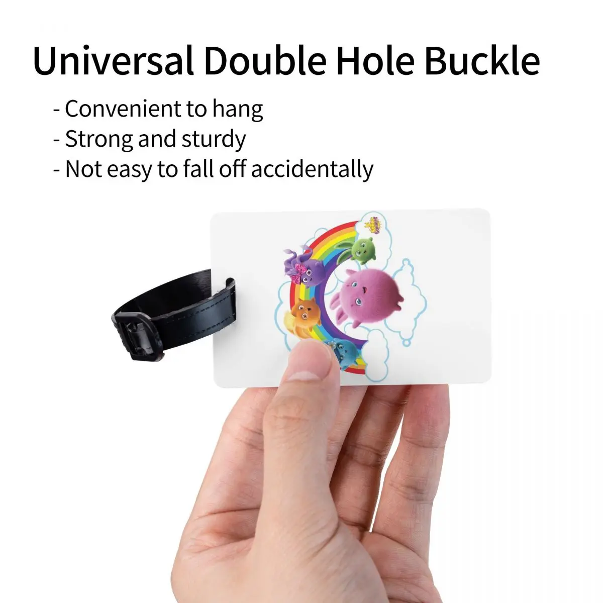 أرانب صني - علامات الأمتعة على شكل أرانب قوس قزح، ملحقات حقيبة السفر، أمتعة لطيفة، حامل بطاقة الصعود، عنوان اسم الهوية #3