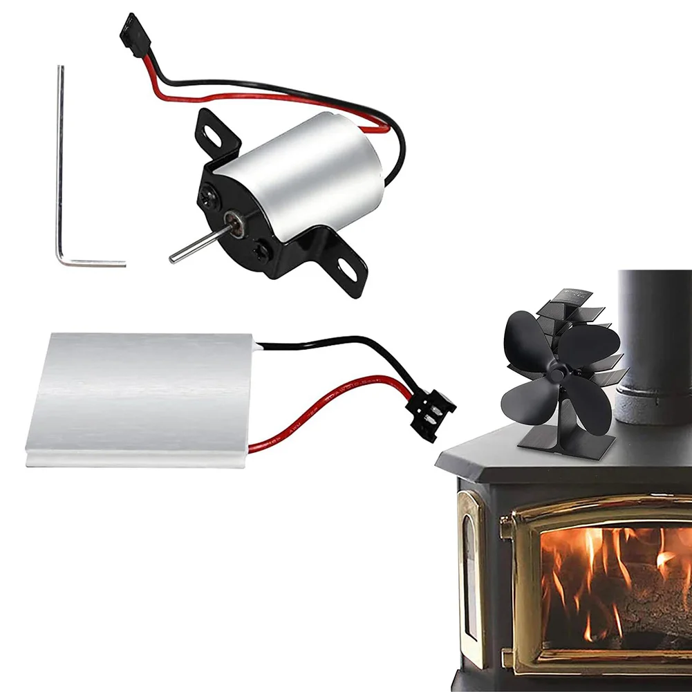 Fireplace Fan Motor And Power Generation Sheet -Chimney Stove Fan Replacement- Kit Thermal Power Fireplace Fan Accessories