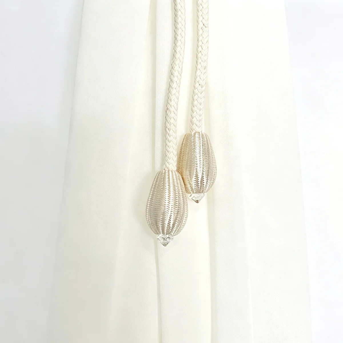 2pcs Flower Shell Tassel Curtain Tiebacks, Cream Japanese Wood Ins Style, Hand Woven Rope Window Decor for Bedroom Homestay view 6