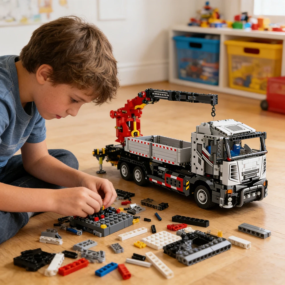 Grúa Mecánica de Ingeniería de Potencia de 2328 Piezas |   Bloques de Construcción de Control Remoto |   Rompecabezas de Alta Dificultad de Ensamblaje