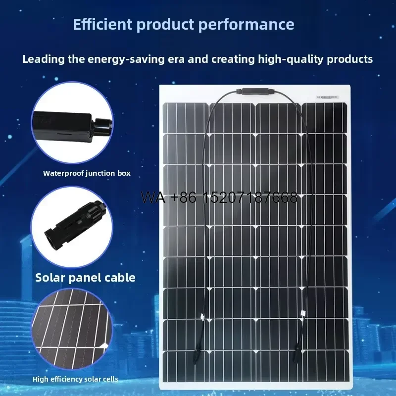 Wmwmnu for Stock Wholesale Flexible Semi-Flexible Monocrystalline Silicon Solar Panels 1500x670mm Photovoltaic Power