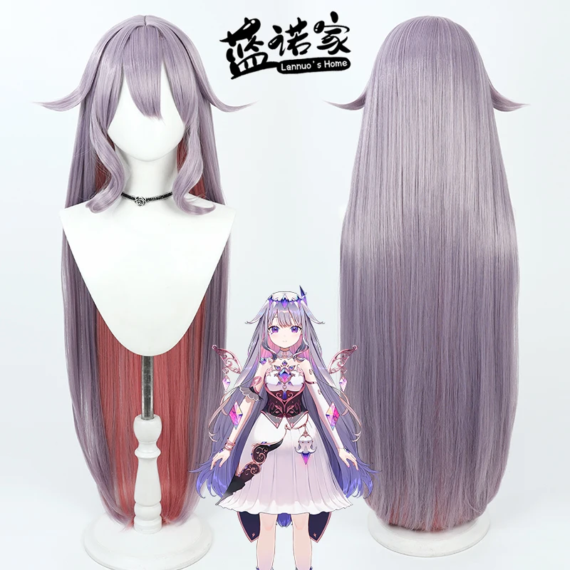 Virtual YouTube Vtuber Koseki Bijou Cos Cosplay Wig Halloween Carnival Party Props Synthetic Hair Heat Resistant Fiber + Wig Cap