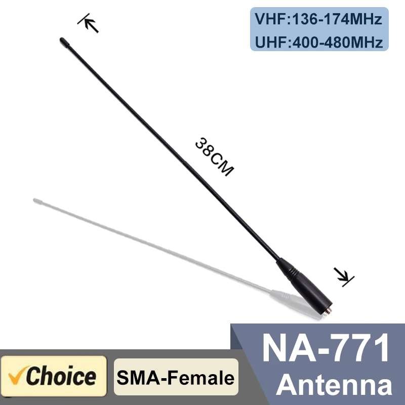 Na771 Antenna Nagoya High Gain Antenna VHF/UHF SMA Female For Quansheng UVK5 UVK58 UVK6 Baofeng DM-1701 Walkie Talkie Ham Radios