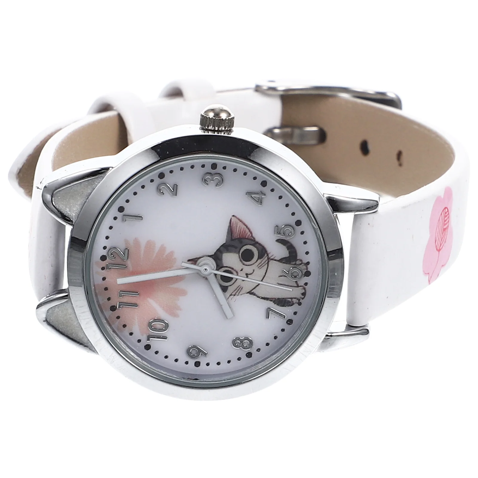 1 reloj con diseño de gatito, reloj de pulsera a la moda para niñas, reloj deportivo Adorable, reloj de gato, reloj de cuarzo para niñas