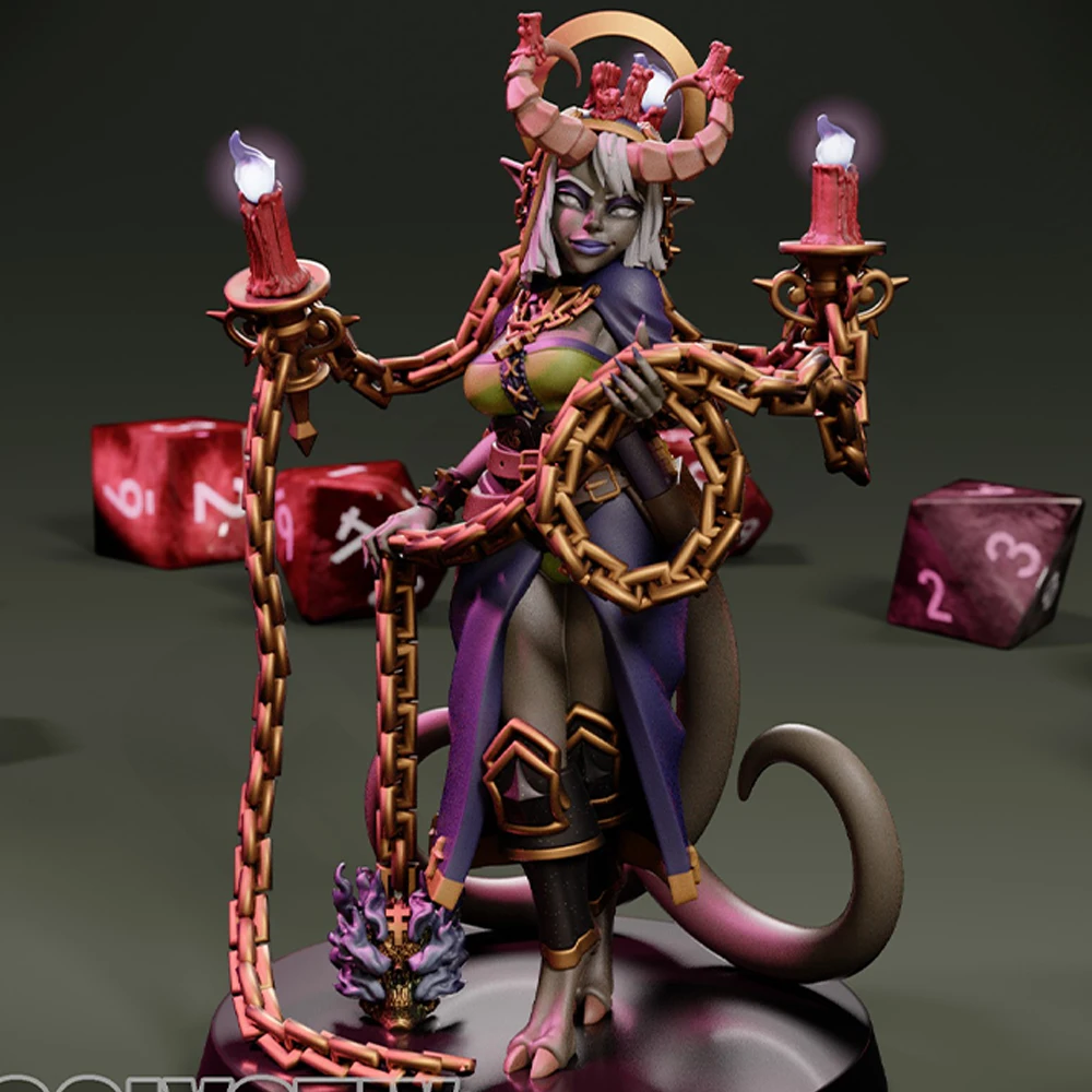 

Sexy Demon Nun Yakshini 1/24 Scale Resin Figure Model Kit Diorama Unassembled Unpainted Doll 3D Printing DIY Statue Crafts Toy