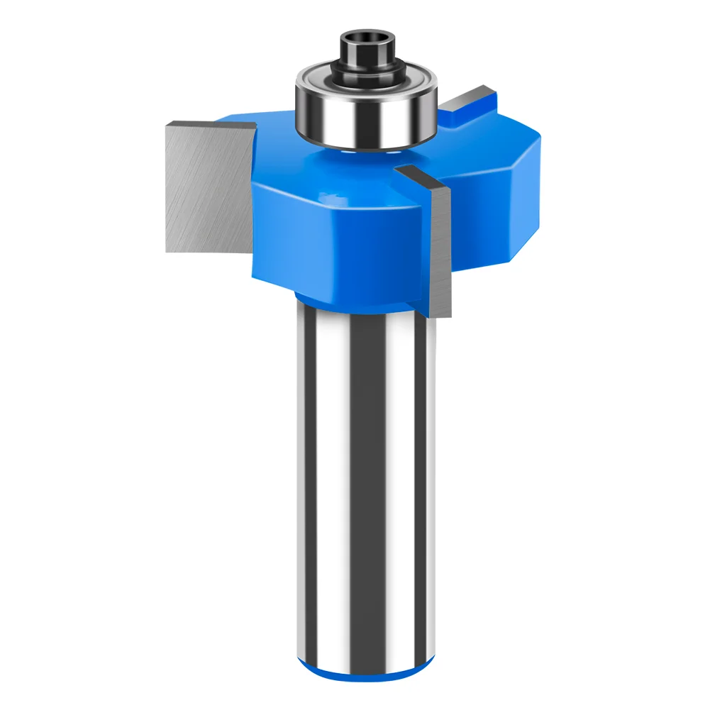 12mm 1/2in Shank T-Slot Router Bit T Type Slotting Cutter with Bearing Z3 Rabbeting Milling Cutter Woodworking Tools