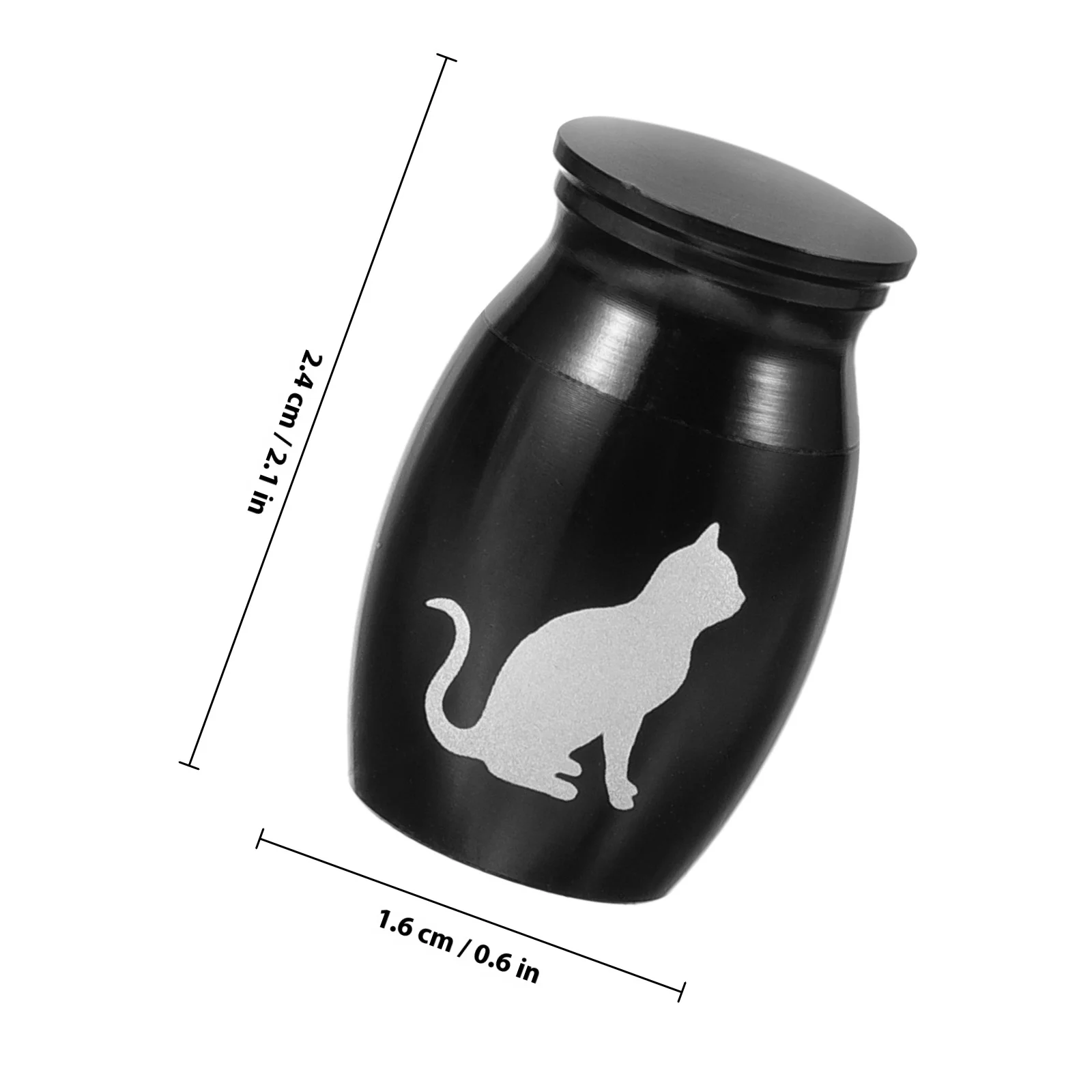 Mini urne pour animaux de compagnie pour cendres, petit souvenir en alliage, urne de crémation pour chien et chat, boîte à bijoux commémorative, conteneur de enterrement décoratif