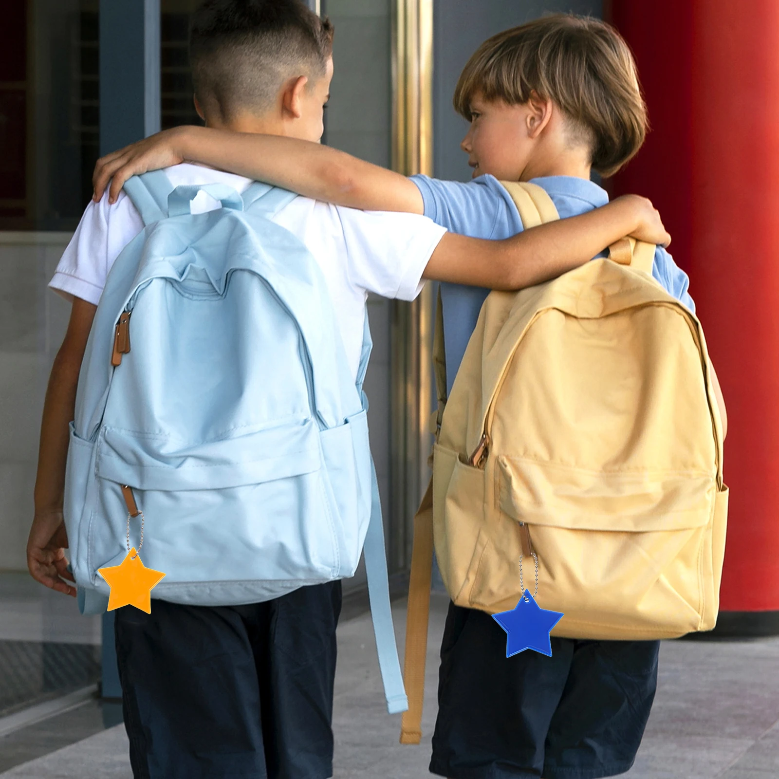 

16 Pcs Reflective Pendant Backpack Fluorescent Tags Backpacks Zipper for Kids Keychains Pvc Bag Night Light Convenient Campus