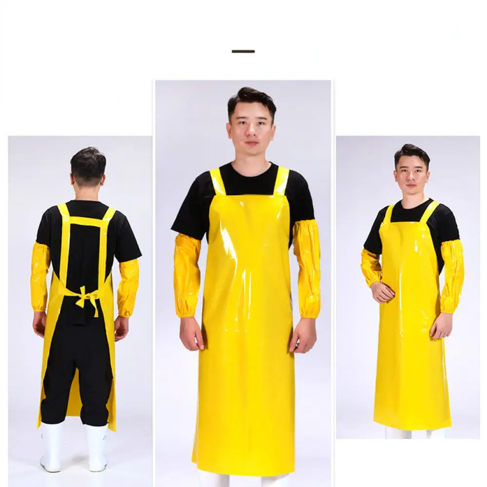 Waterproof Oilproof Kitchen Apron Set Protective Sleeve Gear For Chef Cooking Food Production Industrial Cleaning