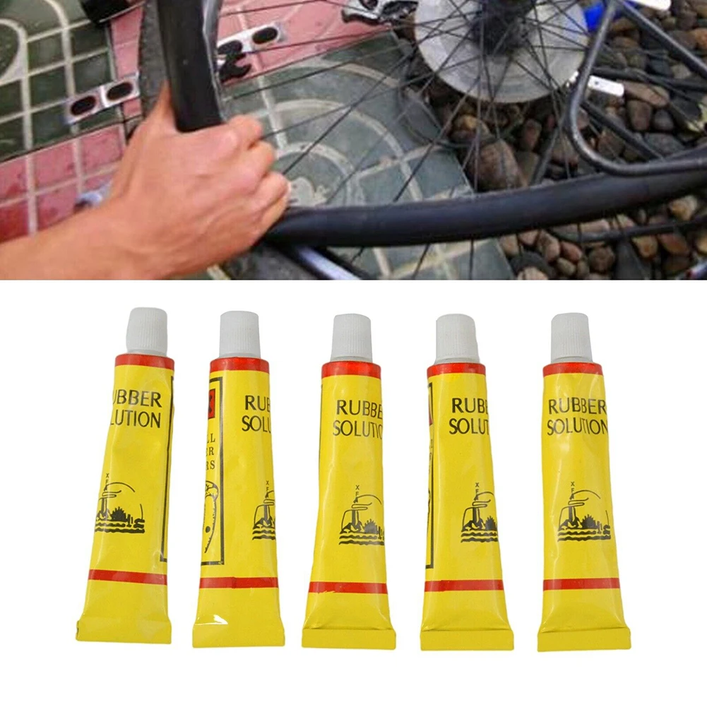 5Pcs Universal  Bicycle Motorcycle Tire Tube  Patching Glue Cement  Adhesive Puncture Repair 6g Bike Tire  Patching Repair Glues