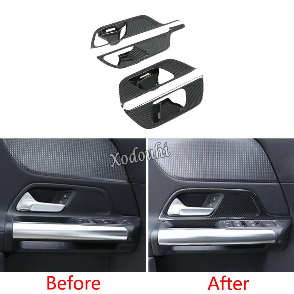 

For Mercedes Benz GLA 2020 2021 2022 2023 Car Styling Stick Trim Cover Door Inner Handrail Handle Bowl Armrest Parts Frame Hoods