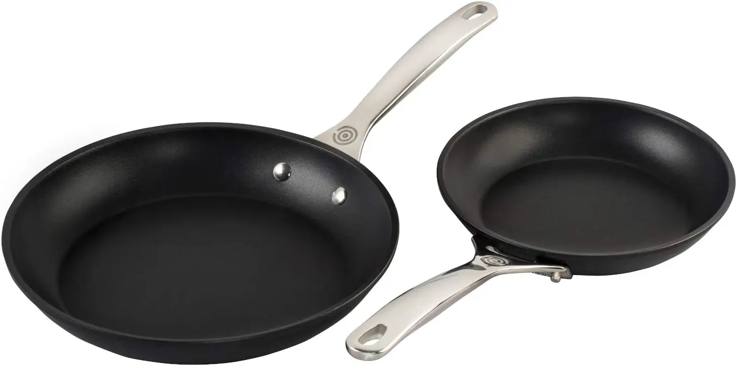 

Professional Nonstick Cookware Set, 2-Piece Fry Pans (8" & 10") for Even Heating and Easy Cleaning