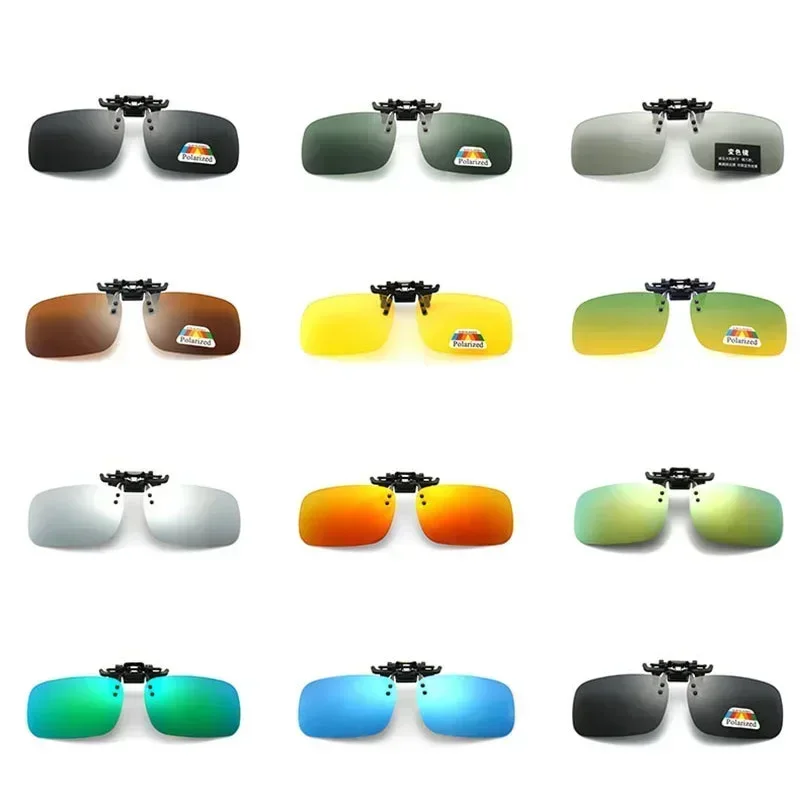 

Polarized Sunglasses Clips Glasses Clip Driving Night Vision Eyeglasses UV400 Outdoor Shades High Definition Sun Glasses Clips