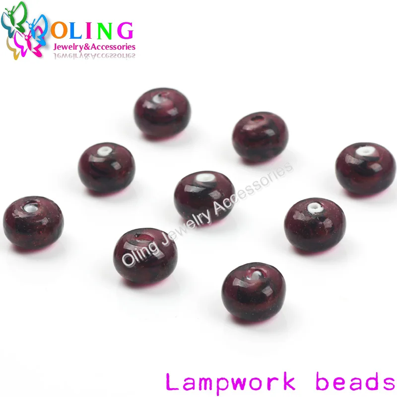 6pcs/Lot 12mm Lampwork Glass Beads Round With Golden Sand DIY Bracelet Choker Necklace Jewelry Making