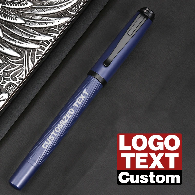 Custom Engraved Pen Personalized Luxury Metal Ballpoint Pen Free Custom Logo Name Text Business Gift for Men Office Supplie