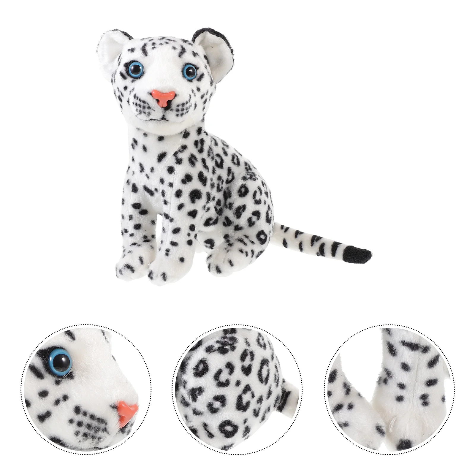 Brinquedo bonito 23cm neve leopardo macio animal de pelúcia para sofá quarto carro bonito neve leopardo pelúcia jogar presente para casa