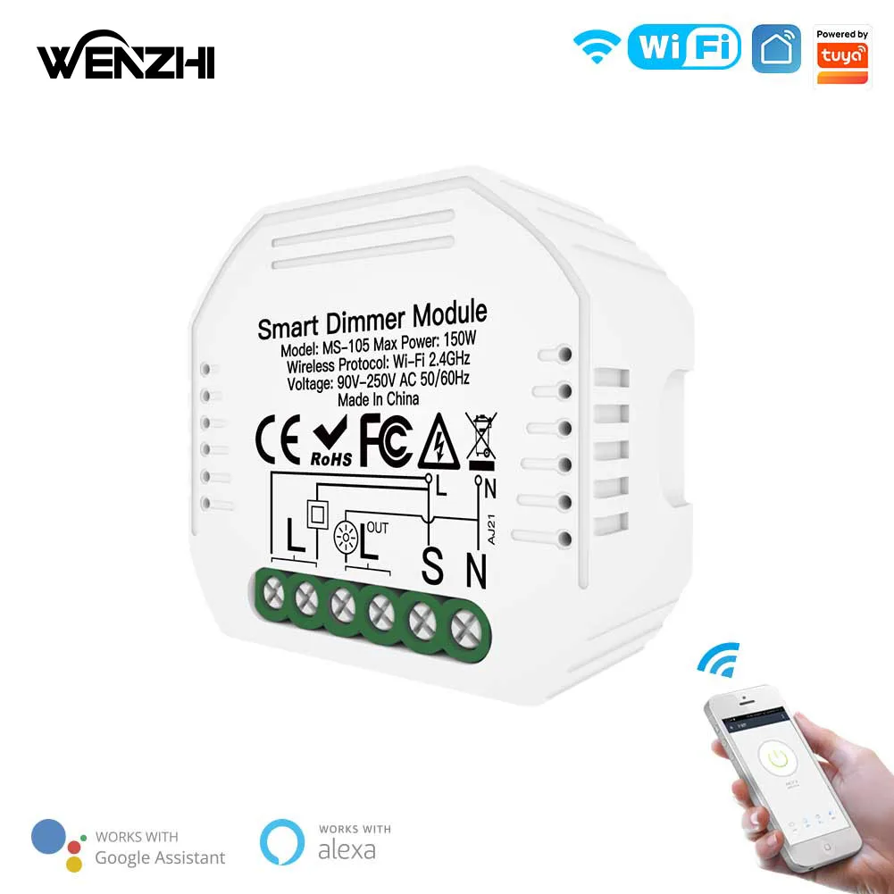 

Диммер Wi-Fi 1Gang 2-сторонний мини-сделай сам светодиодный модуль выключателя света автоматизация дистанционного управления Smart Life Tuya Alexa Google Home Assistant