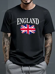 Vintage England Print T Shirt Classic Tees for Men Casual Short Sleeve T-shirt for Summer Woman Cotton Tops Tee Shirt