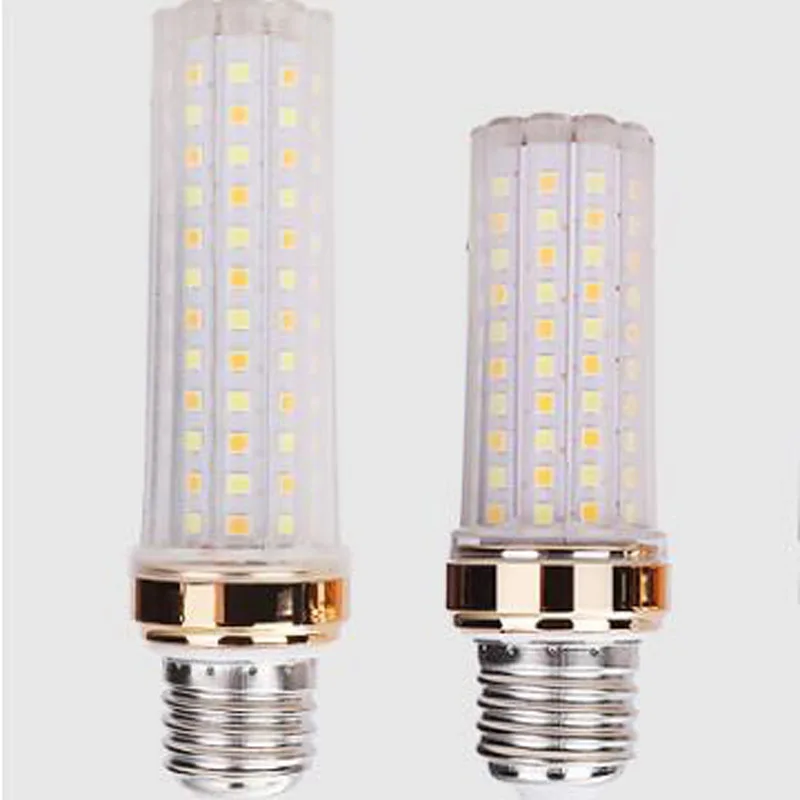 1PC E27 E14 LED Corn Light 20w 24w CCT LED Bulb Warm White +White Three Color Adjustable 3000k 4000K 6000k Candle Bulb 110V 220v