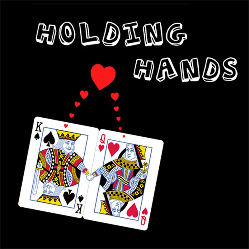 Holding Hands Magic Tricks Romantic Close Up lllusions Gimmicks Mentalism Props Two Signed Cards Connected into One Card Magia