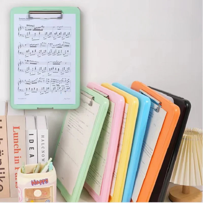 Large-Capacity A4 Clipboards File Folder Box Sturdy Plate Clip Design Multi-functional for Efficient Paper Storage for Students