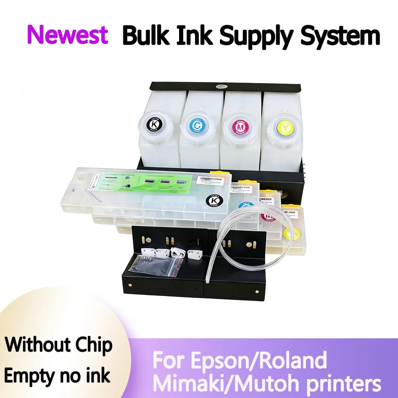 4 tanks+4 cartridges Bulk Ink Supply System for Mimaki JV33 JV34 CJV30 JV5 JV2 JV22 JV3 Mutoh RJ900 Roland XJ640 XJ740 RS640