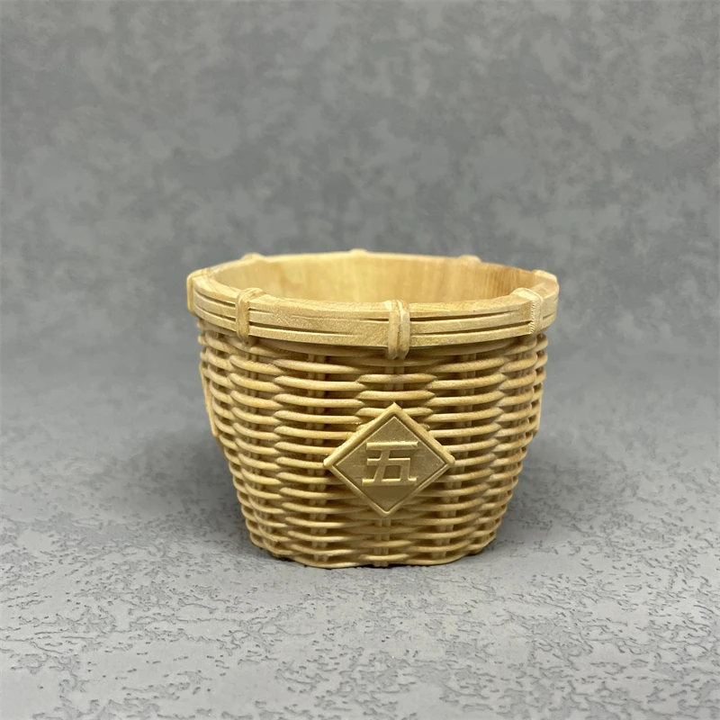 

Самшит резьба бампер зерно урожай маленькая корзина ремесло украшение домашнего стола орнамент статуя