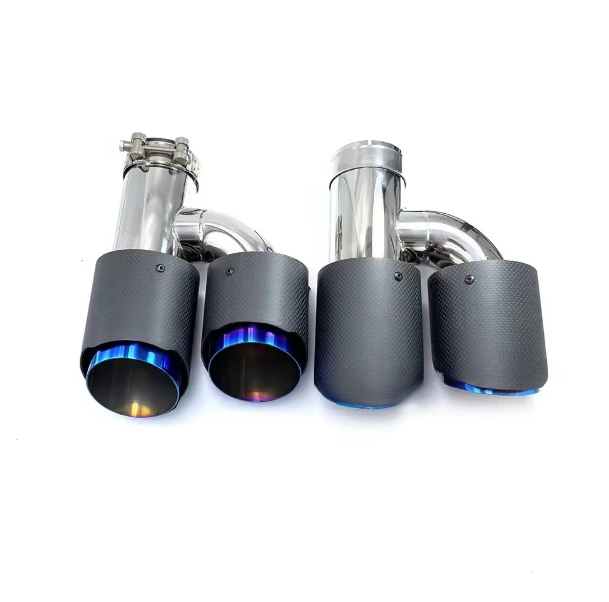 

SXLL High Quality 304 Stainless Steel Carbon Fiber Roasted Blue Accra Povic Exhaust Pipe Exhaust System Muffler Exhaust Tip
