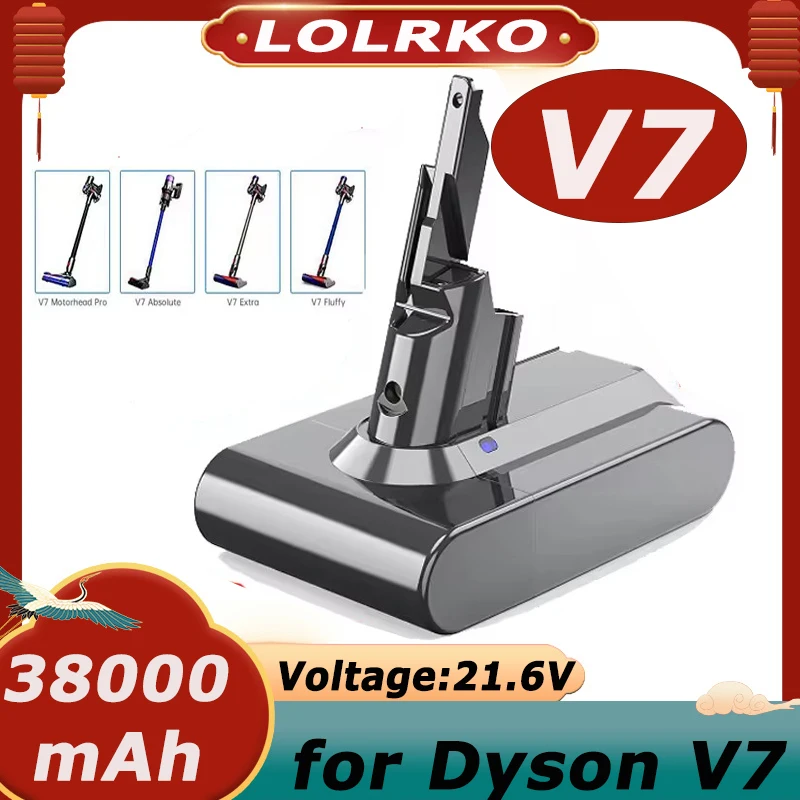 

2025 New Dyson V7 battery 21.6V 12800mAh Li-lon Rechargeable Battery For Dyson V7 Battery Animal Pro Vacuum Cleaner Replacement
