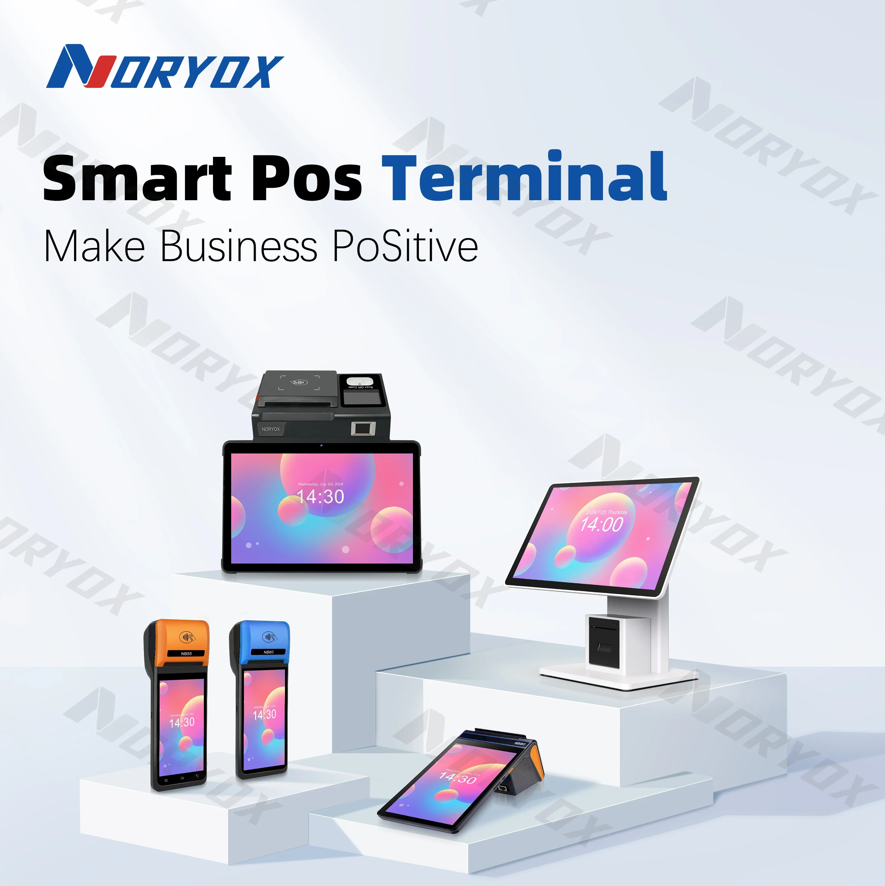 Noryox NB80R NB80 8 Inch Mobile Pos 2D QRCode Scanner Pos System Touch Screen Android 13/12 80mm Printer Cash Register Machine