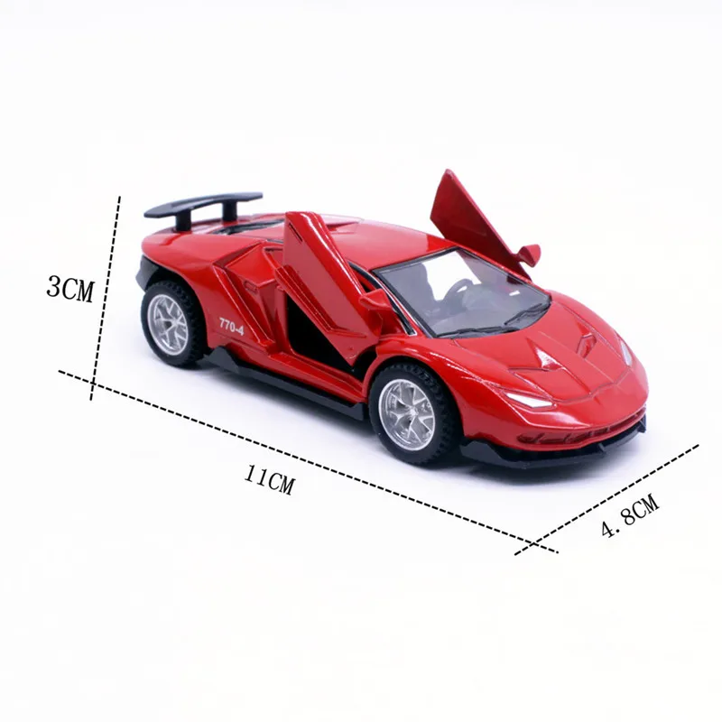 Auto sportiva in lega giocattolo Super Sports Car porta scorrevole struttura auto retrattile modello bambini giocattolo ragazzo regalo