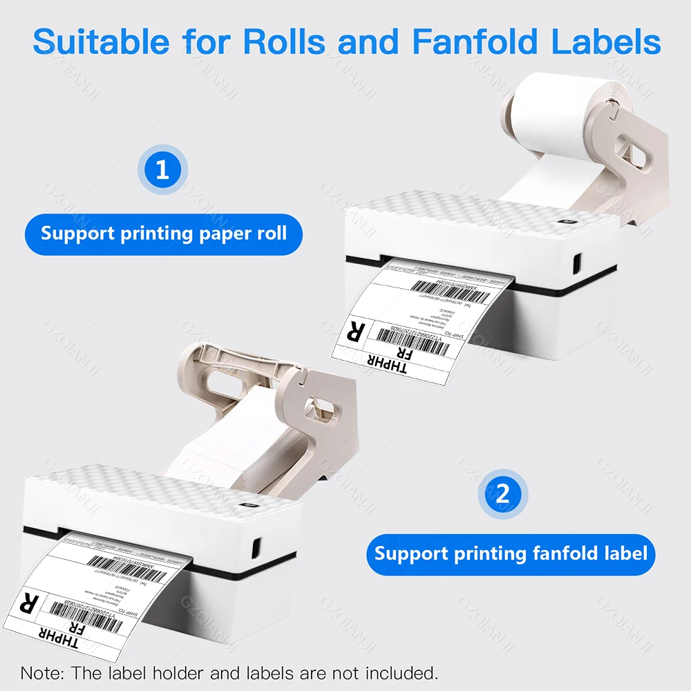 Imagem -03 - Gzqianji-impressora sem Fio Usb Bluetooth Maker Etiqueta Auto-adesiva Código de Barras Business Express Print 4