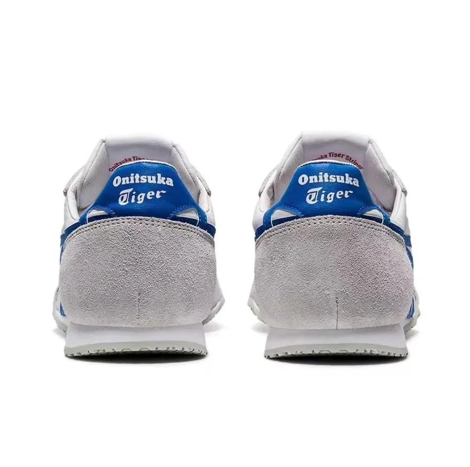 Onitsuka Tiger Serrano Zapatillas deportivas de cuero con punta redonda y cordones, resistentes al desgaste, ligeras, bajas, para hombres y mujeres