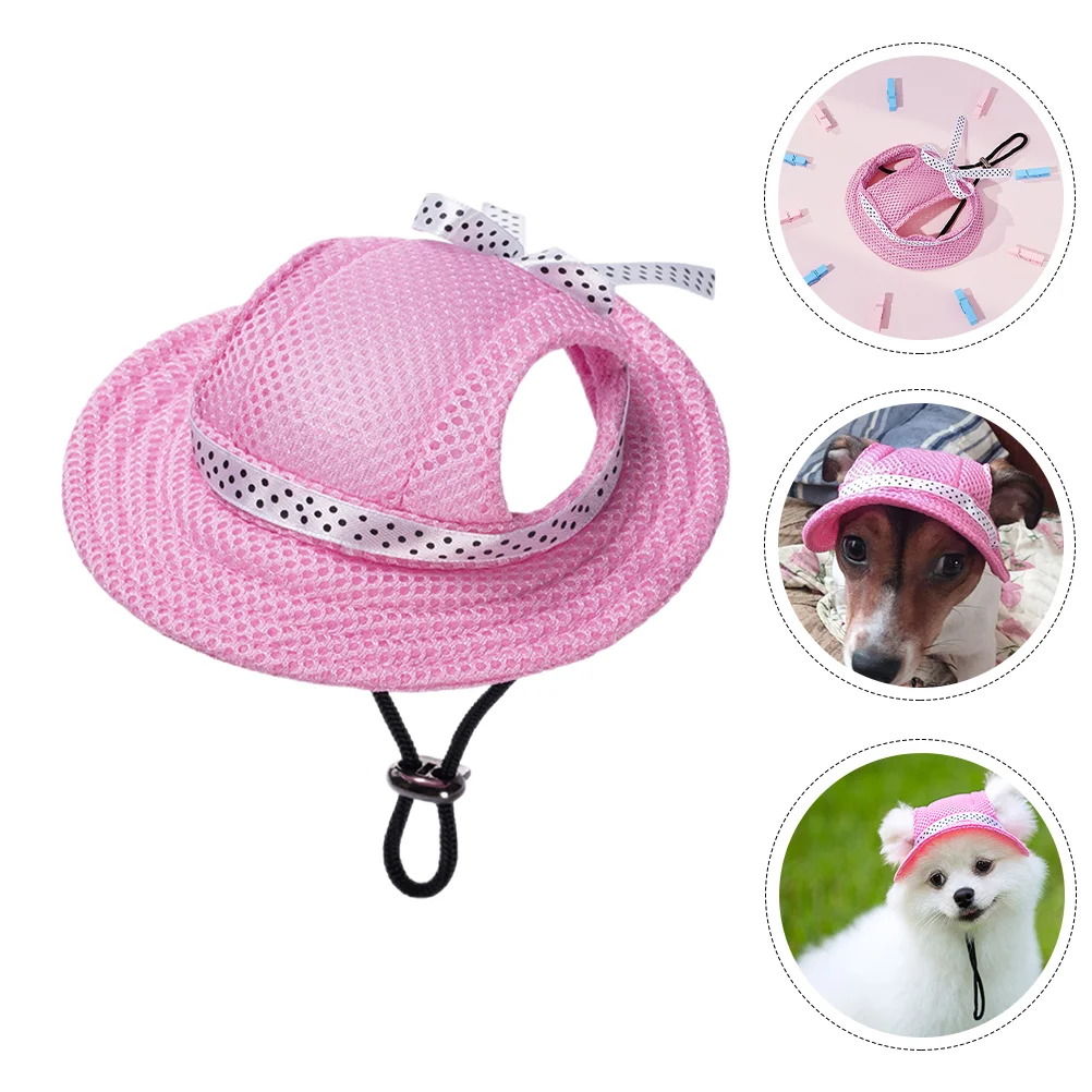 

Pet Breathable Hat Multi-function Sun Summer Ear Decorative Net Creative Puppy Adorable Travel Hats