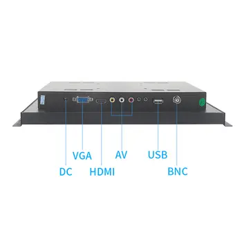 Vysoký jas 800cd/m² 12 palcový 1024x768 otevřený průmyslový LCD dotykový monitor VGA/AV/BNC/HDMI/USB pro venkovní použití 12 nejlepší prodej 24palcová obrazovka Raspberry Pi - №12