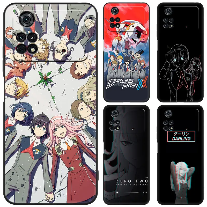 Zero Two Darling in the FranXX Black Phone Case For Xiaomi Mi POCO M6 Pro F5 X5 X4 X3 NFC M5S M3 M4 Pro 5G F3 F4 GT F1 F2 Cover