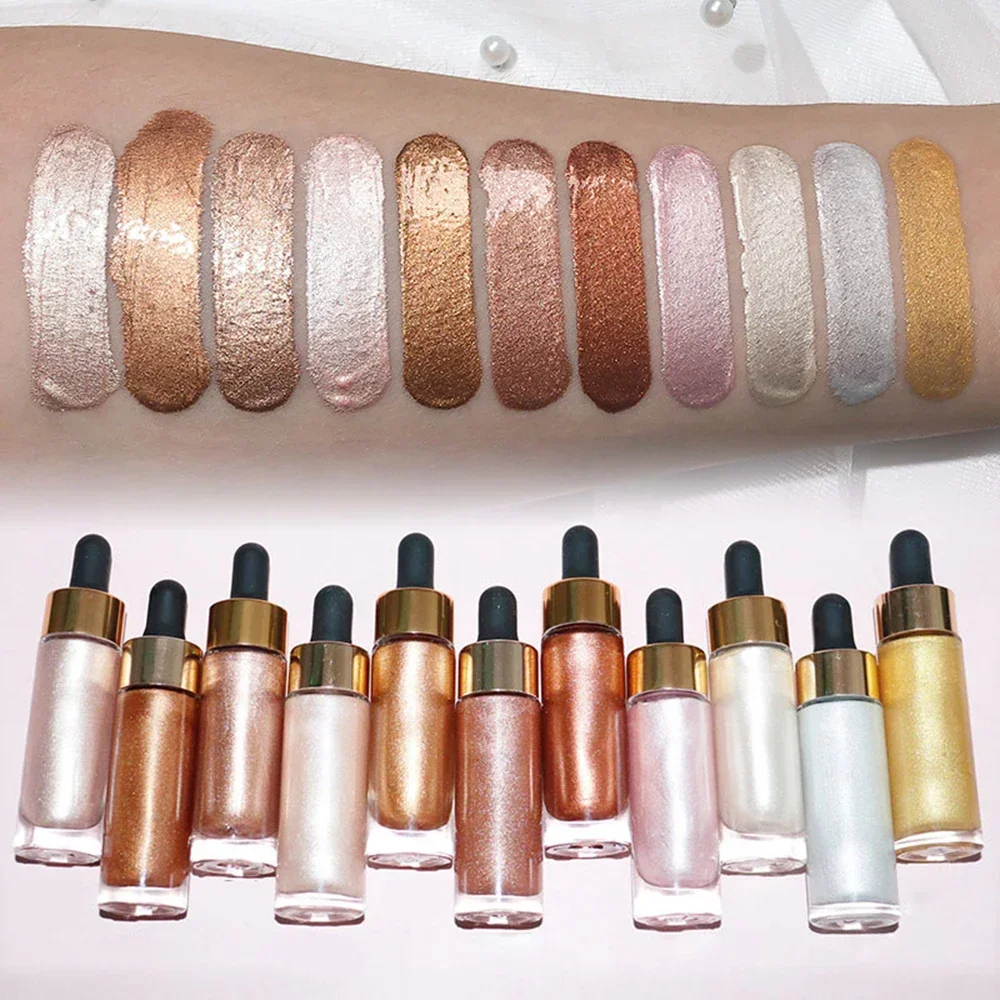 

15ml 11-Color Liquid Highlight Private Label Long Lasting Waterproof Contour Brighten Facial Makeup Custom Logo Wholesale Vegan