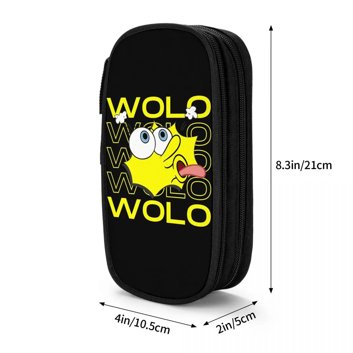 Imagem -06 - Spongebobed Tongue Wolowolo Pencil Case Cute Pen Bags para Estudante Grande Armazenamento Material Escolar Pencil Box Gifts