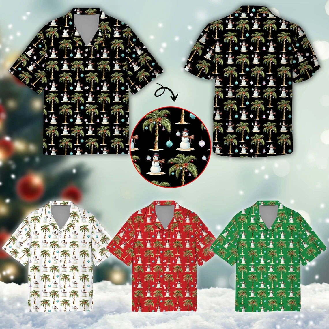 

Гавайская рубашка с 3D принтом кокосовой пальмы и забавным мультяшным снеговиком, свободные рубашки на пуговицах в отпускном стиле, пляжная вечеринка, блузка, топ Y2k