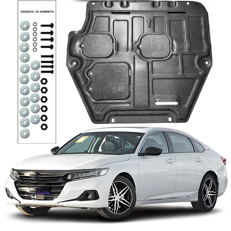 Dla Honda ACCORD 2021-2022 10.5H Osłona silnika Osłona przeciwbryzgowa Błotnik Błotnik Pokrywa Czarny Błotnik Samochodowy Mudapron Błotnik