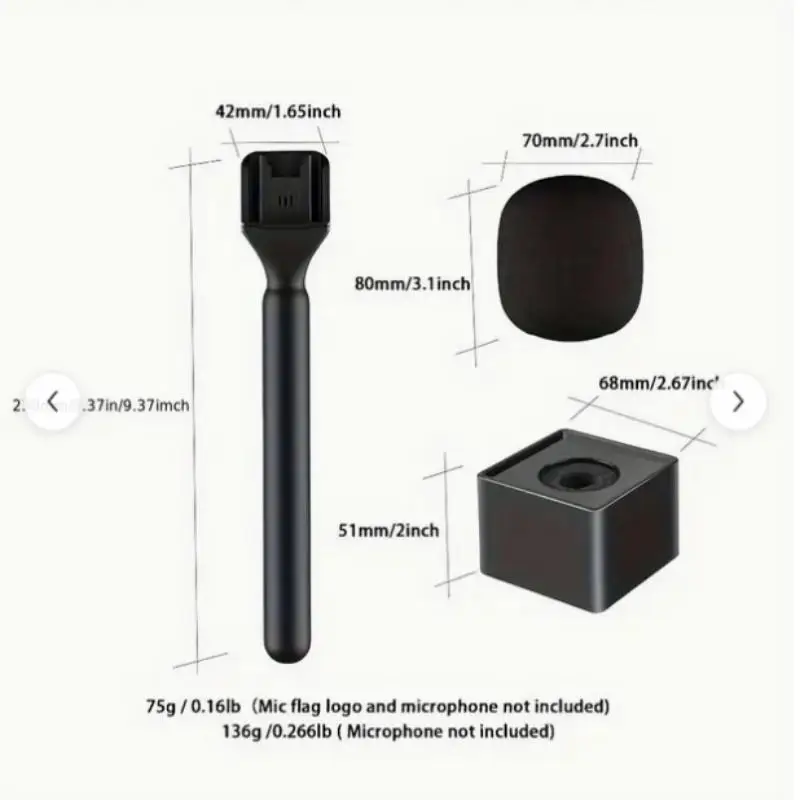 Hot！Hot！New Wireless Handheld Interview Microphone Adapter With Windshield Foam For Rode Wireless GO II For Mic 1 2 - view 6