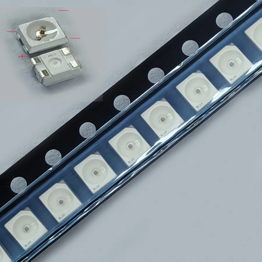 100/200PCS 3528 4Pin 4-Feet Red/Orange Color Common Cathode/Anode For Car-Lighting