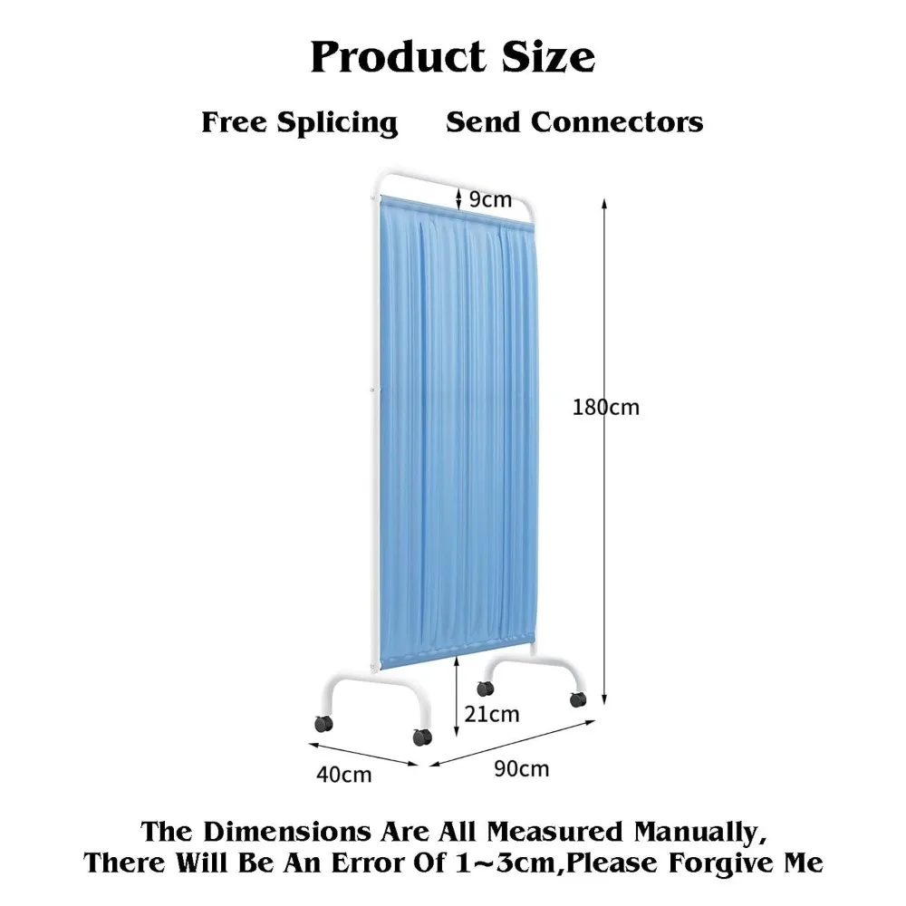 Clinic Privacy Screen.Rolling Ward Partition Wall Panels.Portable Room Divider.Save Space for Doctor Office Beauty Salons Clinic