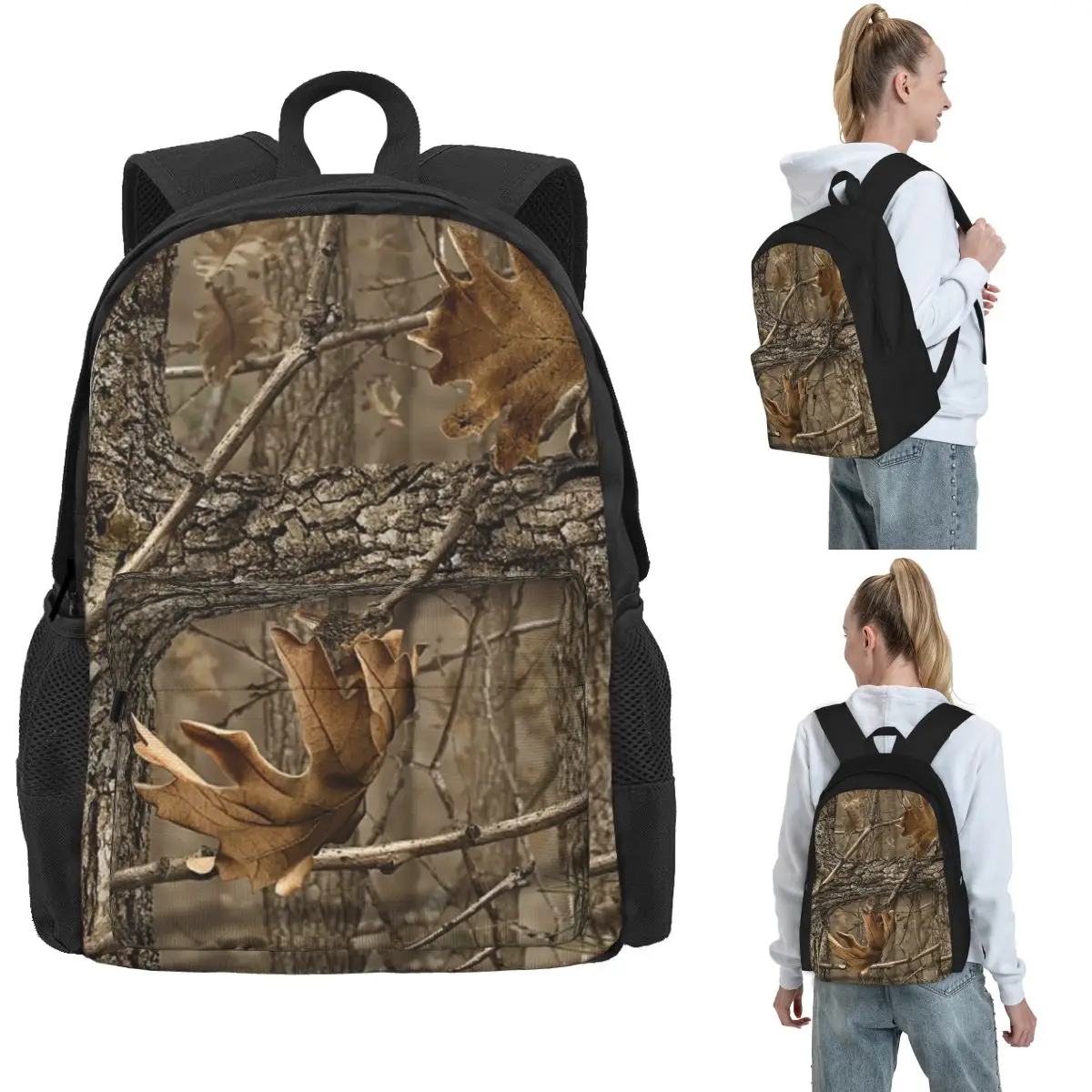 Camouflage Real Tree Realtree Hunter Camo Pattern Backpack Hot Sale Daypack Large Capacity Boys Girls BookBag School Bag