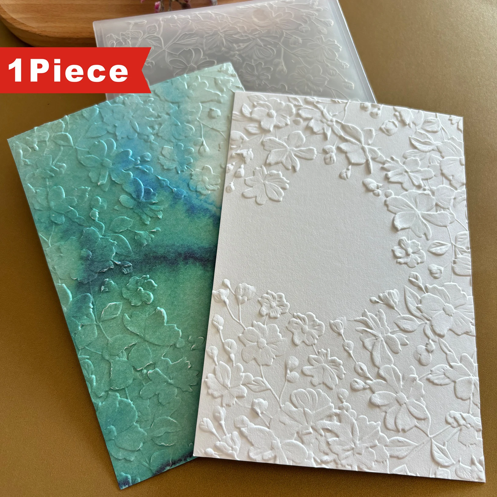 Carpeta en relieve 3D, adecuada para álbumes de recortes y fabricación de tarjetas DIY, textura "Flores en sueños", artesanía de decoración de fiesta de cumpleaños