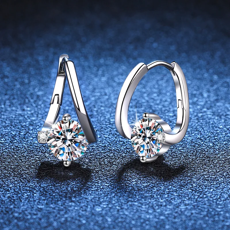 925 Sterling Silver Earrings Zircon Flower for Women Luxury Wedding Jewelry Elegant Female Accessories Fashion Gift